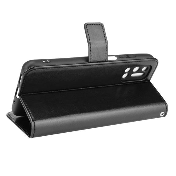 For Doogee N40 Pro Crazy Horse Texture Horizontal Flip Leather Case with Holder & Card Slots & Lanyard(Black)