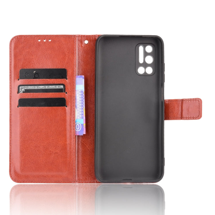 For Doogee N40 Pro Crazy Horse Texture Horizontal Flip Leather Case with Holder & Card Slots & Lanyard(Brown)