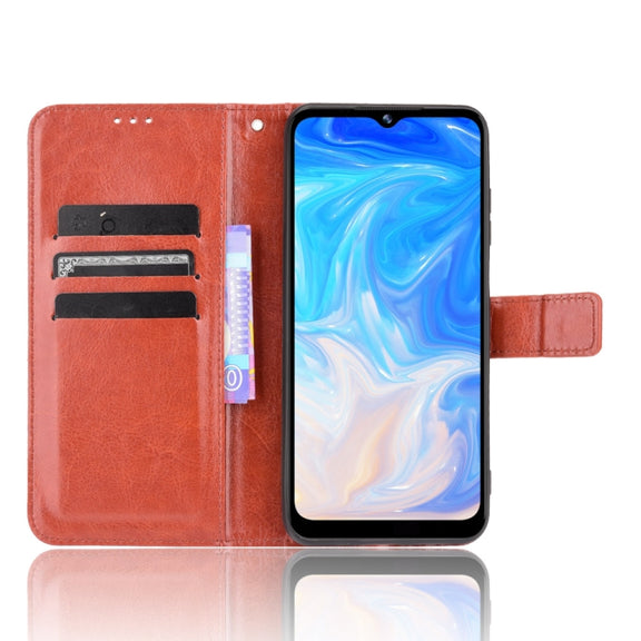 For Doogee N40 Pro Crazy Horse Texture Horizontal Flip Leather Case with Holder & Card Slots & Lanyard(Brown)