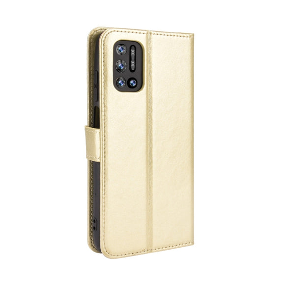 For Doogee N40 Pro Crazy Horse Texture Horizontal Flip Leather Case with Holder & Card Slots & Lanyard(Gold)