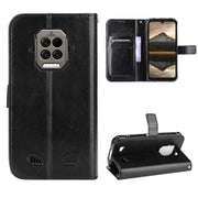 For Doogee S86 / S86 Pro Crazy Horse Texture Horizontal Flip Leather Case with Holder & Card Slots & Lanyard(Black)