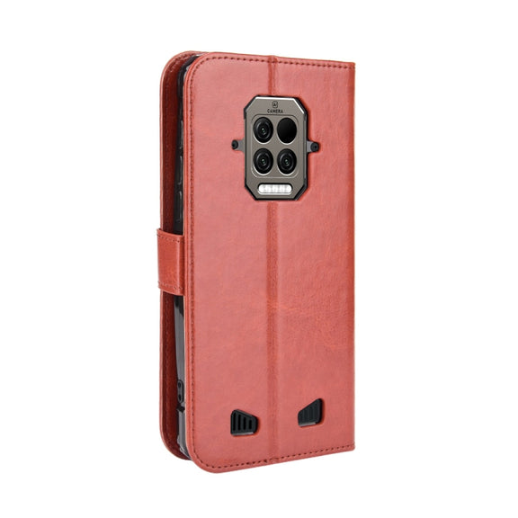 For Doogee S86 / S86 Pro Crazy Horse Texture Horizontal Flip Leather Case with Holder & Card Slots & Lanyard(Brown)