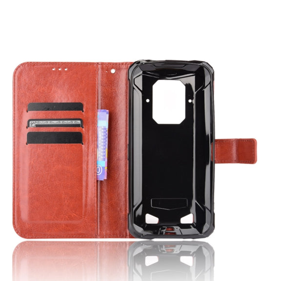 For Doogee S86 / S86 Pro Crazy Horse Texture Horizontal Flip Leather Case with Holder & Card Slots & Lanyard(Brown)