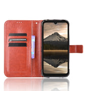 For Doogee S86 / S86 Pro Crazy Horse Texture Horizontal Flip Leather Case with Holder & Card Slots & Lanyard(Brown)