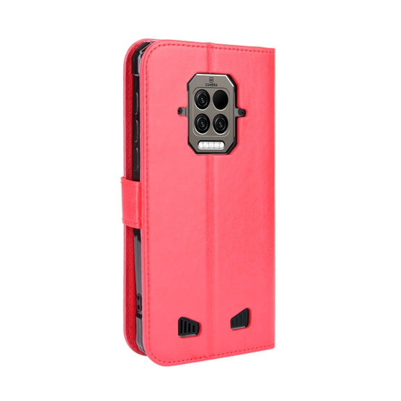 For Doogee S86 / S86 Pro Crazy Horse Texture Horizontal Flip Leather Case with Holder & Card Slots & Lanyard(Red)