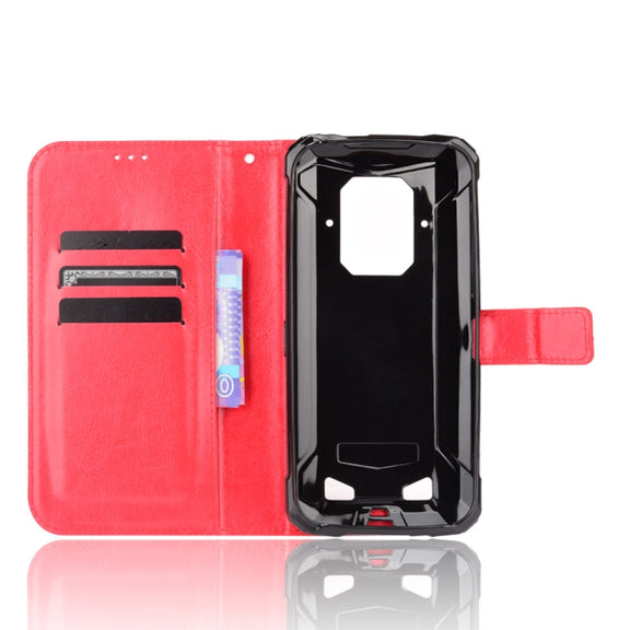For Doogee S86 / S86 Pro Crazy Horse Texture Horizontal Flip Leather Case with Holder & Card Slots & Lanyard(Red)