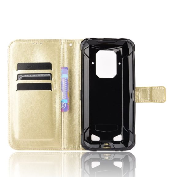 For Doogee S86 / S86 Pro Crazy Horse Texture Horizontal Flip Leather Case with Holder & Card Slots & Lanyard(Gold)