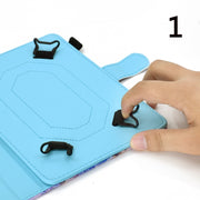 10 inch Universal Colored Drawing Horizontal Flip PU Leather Case with Holder & Card Slot(Panda)