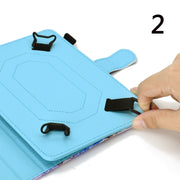 10 inch Universal Colored Drawing Horizontal Flip PU Leather Case with Holder & Card Slot(Panda)