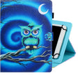 10 inch Universal Colored Drawing Horizontal Flip PU Leather Case with Holder & Card Slot(Moon Owl) - 10 - 11 inch by PMC TechLife | Online Shopping South Africa | PMC TechLife | Buy Now Pay Later Mobicred