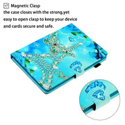 10 inch Universal Colored Drawing Horizontal Flip PU Leather Case with Holder & Card Slot(Butterfly Tower)