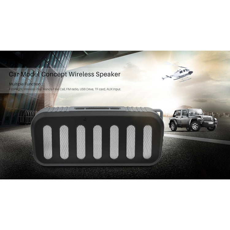 NewRixing NR-2013 TWS Car Exhaust Duct-shaped Bluetooth Speaker(Green)