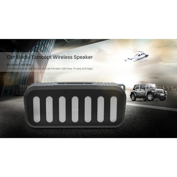 NewRixing NR-2013 TWS Car Exhaust Duct-shaped Bluetooth Speaker(Green)