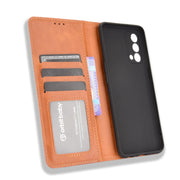 For OPPO Realme GT Master Magnetic Buckle Retro Pattern Horizontal Flip Leather Case with Holder & Card Slot & Wallet(Brown)