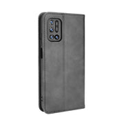 For Doogee N40 Pro Magnetic Buckle Retro Pattern Horizontal Flip Leather Case with Holder & Card Slot & Wallet(Black)