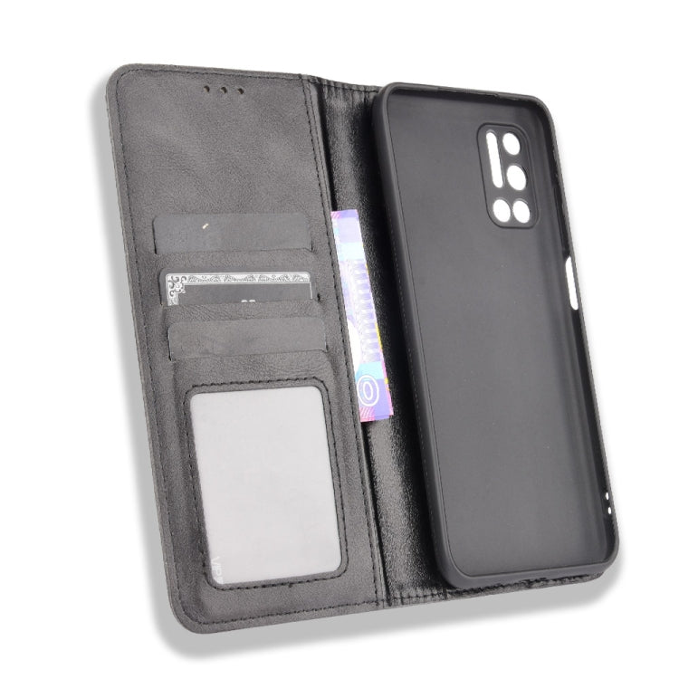 For Doogee N40 Pro Magnetic Buckle Retro Pattern Horizontal Flip Leather Case with Holder & Card Slot & Wallet(Black)