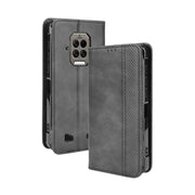 For Doogee S86 / S86 Pro Magnetic Buckle Retro Pattern Horizontal Flip Leather Case with Holder & Card Slot & Wallet(Black)