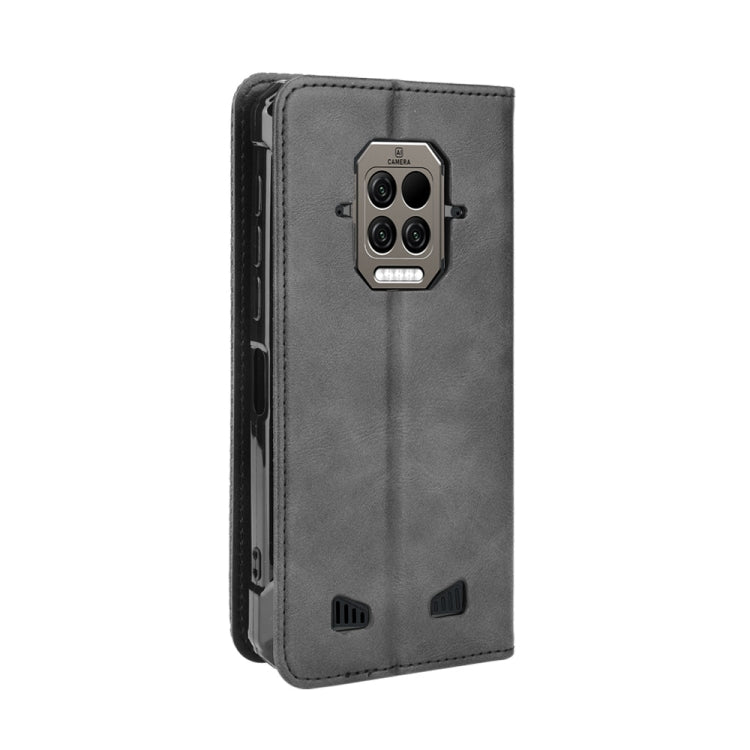 For Doogee S86 / S86 Pro Magnetic Buckle Retro Pattern Horizontal Flip Leather Case with Holder & Card Slot & Wallet(Black)