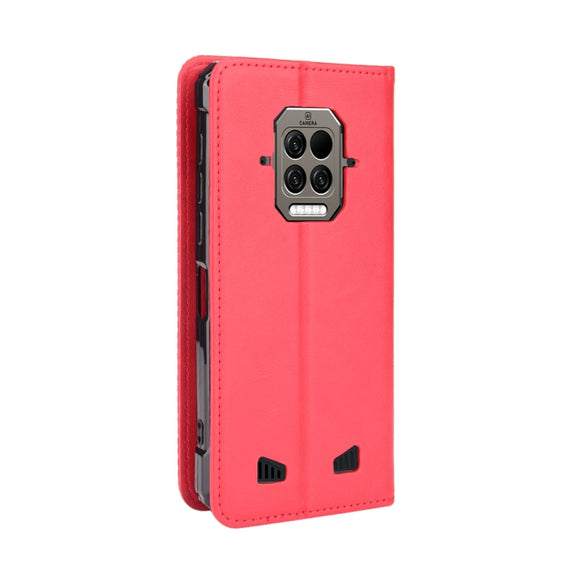 For Doogee S86 / S86 Pro Magnetic Buckle Retro Pattern Horizontal Flip Leather Case with Holder & Card Slot & Wallet(Red)