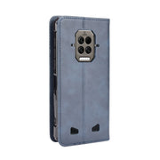 For Doogee S86 / S86 Pro Magnetic Buckle Retro Pattern Horizontal Flip Leather Case with Holder & Card Slot & Wallet(Blue)
