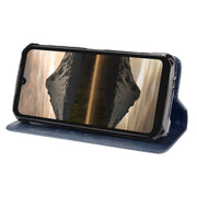For Doogee S86 / S86 Pro Magnetic Buckle Retro Pattern Horizontal Flip Leather Case with Holder & Card Slot & Wallet(Blue)