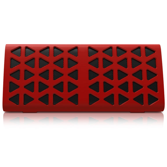 NewRixing NR-3021 TWS Hollow Triangle Pattern Bluetooth Speaker(Red)