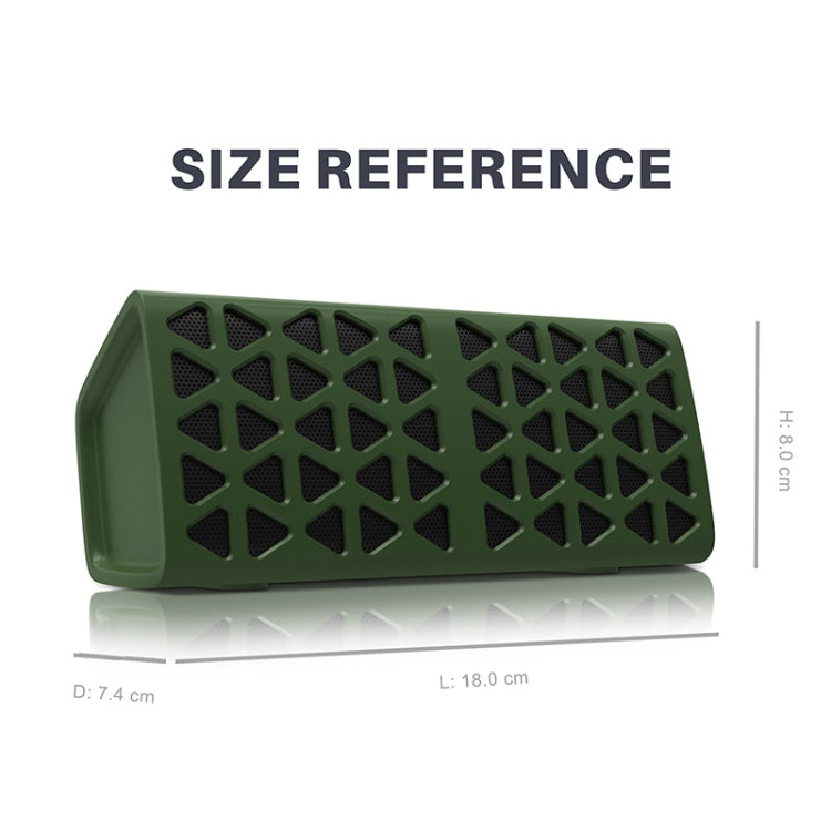 NewRixing NR-3021 TWS Hollow Triangle Pattern Bluetooth Speaker(Black)