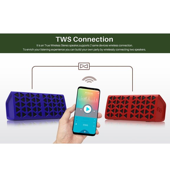 NewRixing NR-3021 TWS Hollow Triangle Pattern Bluetooth Speaker(Black)
