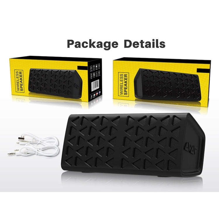 NewRixing NR-3021 TWS Hollow Triangle Pattern Bluetooth Speaker(Black)