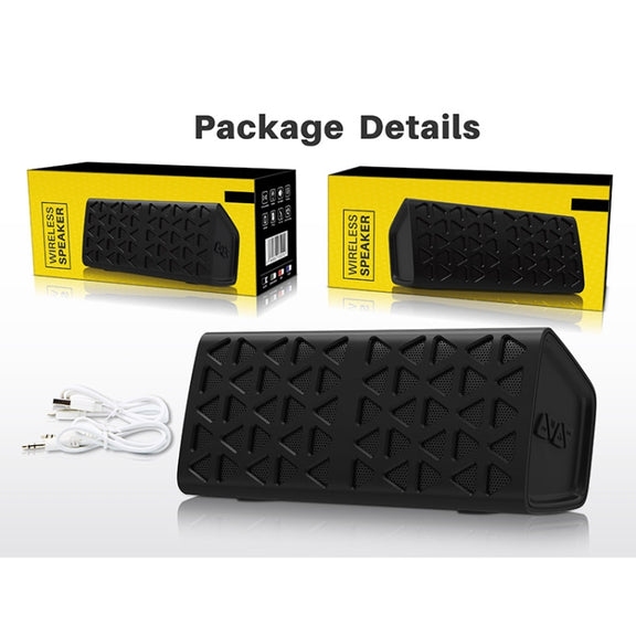 NewRixing NR-3021 TWS Hollow Triangle Pattern Bluetooth Speaker(Black)