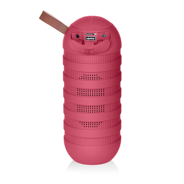 NewRixing NR-3025 TWS Outdoor Portable Splashproof Bluetooth Speaker with Flashlight Function(Red)
