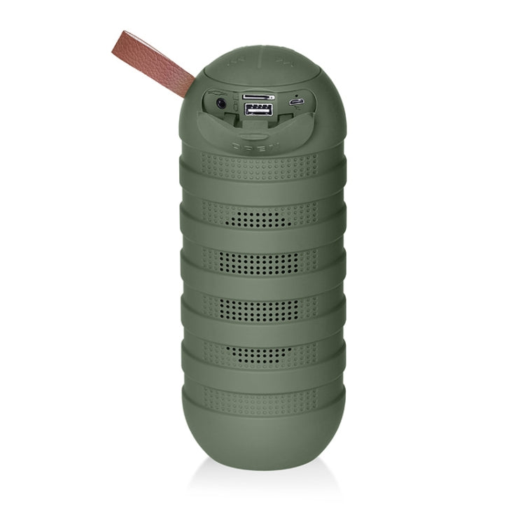 NewRixing NR-3025 TWS Outdoor Portable Splashproof Bluetooth Speaker with Flashlight Function(Green)
