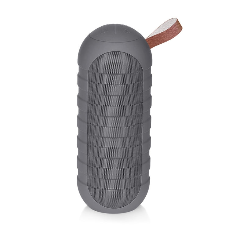 NewRixing NR-3025 TWS Outdoor Portable Splashproof Bluetooth Speaker with Flashlight Function(Grey)