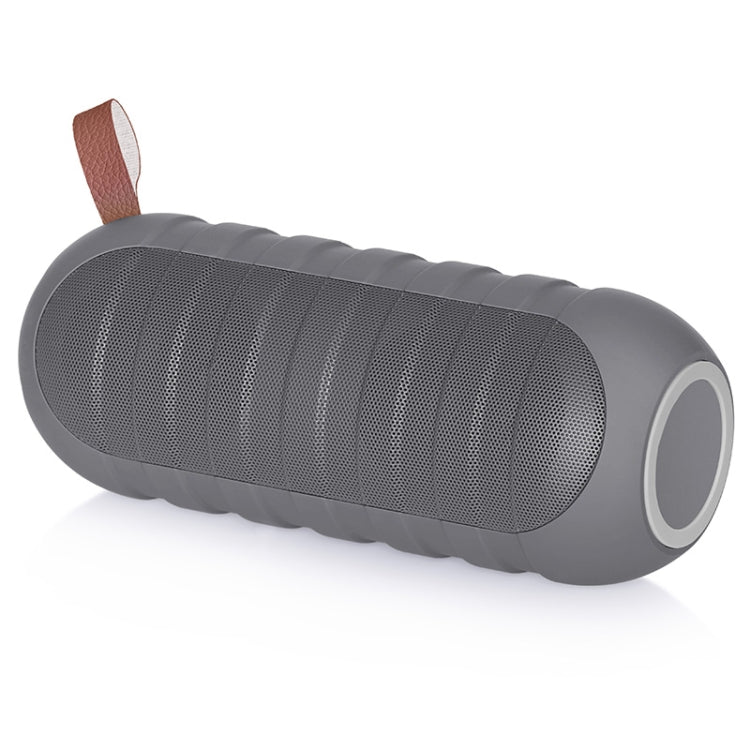 NewRixing NR-3025 TWS Outdoor Portable Splashproof Bluetooth Speaker with Flashlight Function(Grey)