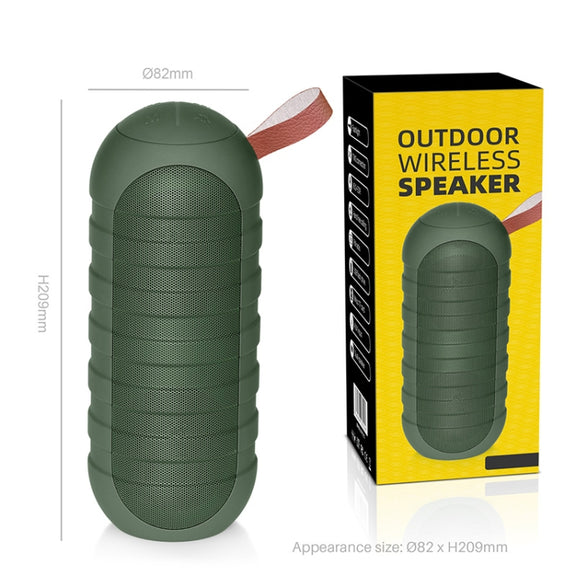 NewRixing NR-3025 TWS Outdoor Portable Splashproof Bluetooth Speaker with Flashlight Function(Green)