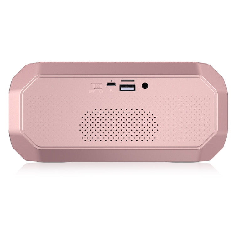 NewRixing NR-4000 TWS Mesh Polygon Music Box Concept Bluetooth Speaker(Rose Gold)