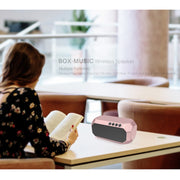 NewRixing NR-4000 TWS Mesh Polygon Music Box Concept Bluetooth Speaker(Rose Gold)