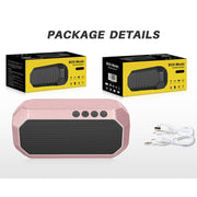 NewRixing NR-4000 TWS Mesh Polygon Music Box Concept Bluetooth Speaker(Rose Gold)