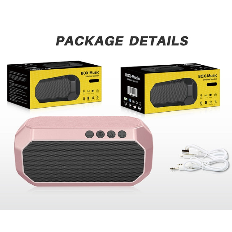 NewRixing NR-4000 TWS Mesh Polygon Music Box Concept Bluetooth Speaker(Rose Gold)