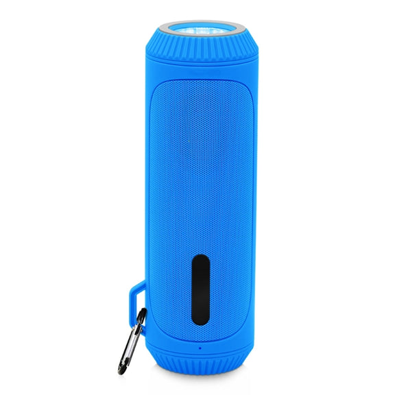 NewRixing NR-4016A TWS Outdoor Splashproof Bluetooth Speaker with Carabiner Handle & SOS Flashlight(Blue)