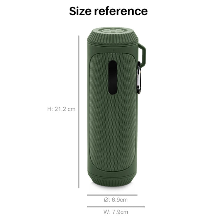 NewRixing NR-4016A TWS Outdoor Splashproof Bluetooth Speaker with Carabiner Handle & SOS Flashlight(Red)