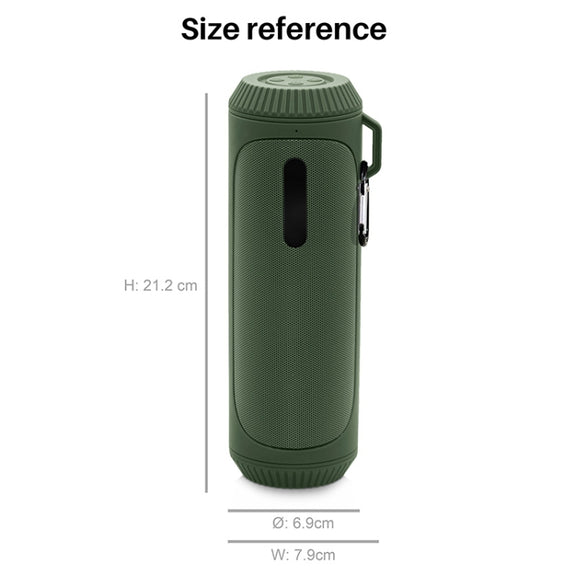 NewRixing NR-4016A TWS Outdoor Splashproof Bluetooth Speaker with Carabiner Handle & SOS Flashlight(Red)