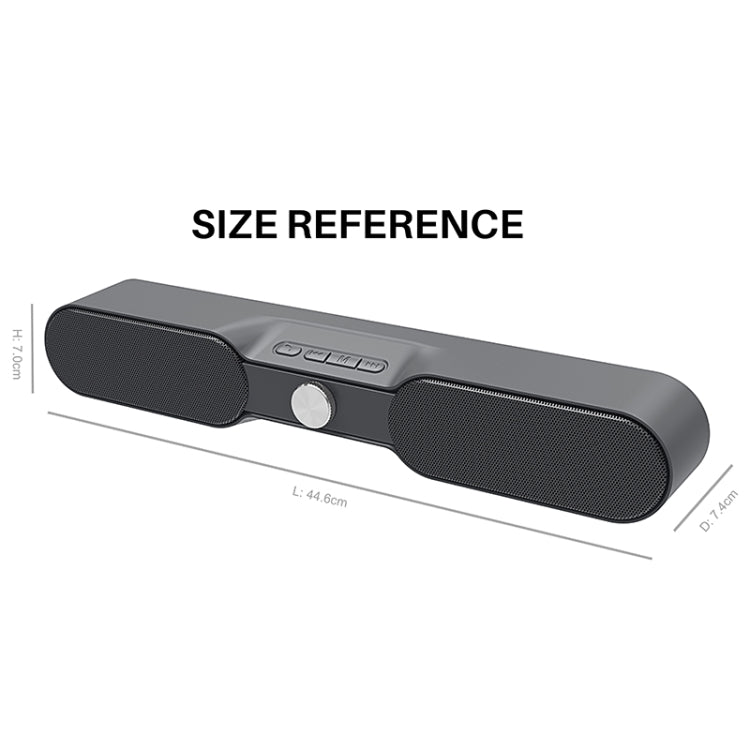 NewRixing NR-4017A TWS Graffiti Soundbar Bluetooth Speaker with Knob(Music Melody)