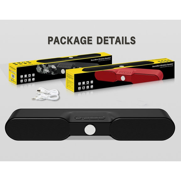NewRixing NR-4017A TWS Graffiti Soundbar Bluetooth Speaker with Knob(Music Melody)