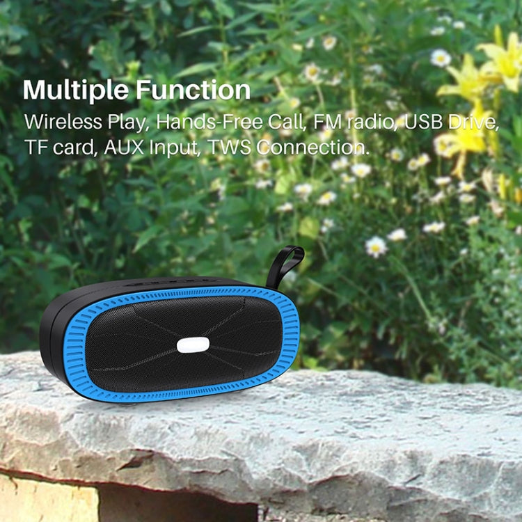 NewRixing NR-4022 TWS Two-color Bluetooth Speaker with Handle(Blue)