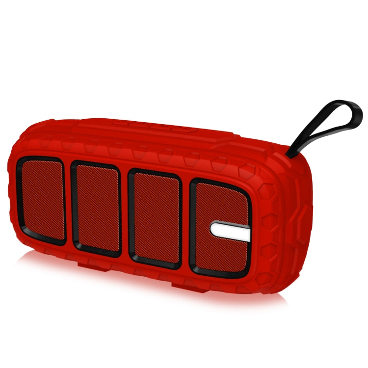 NewRixing NR-5018 Outdoor Portable Bluetooth Speaker, Support Hands-free Call / TF Card / FM / U Disk(Red+Black)