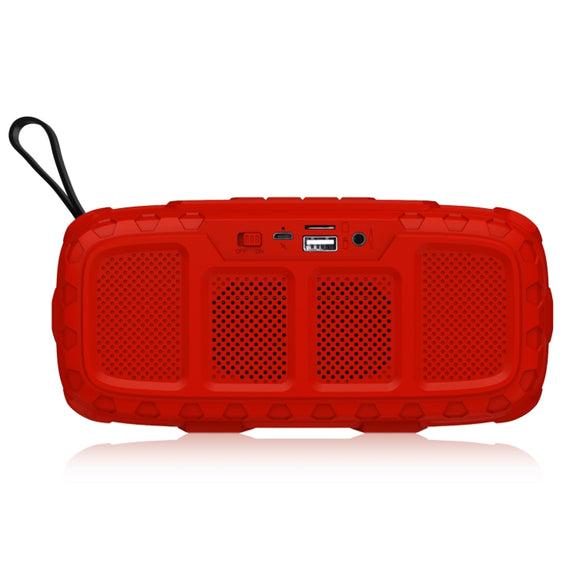 NewRixing NR-5018 Outdoor Portable Bluetooth Speaker, Support Hands-free Call / TF Card / FM / U Disk(Red+Black)