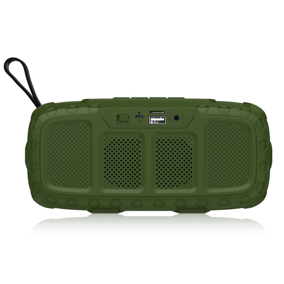 NewRixing NR-5018 Outdoor Portable Bluetooth Speaker, Support Hands-free Call / TF Card / FM / U Disk(Green+Yellow)