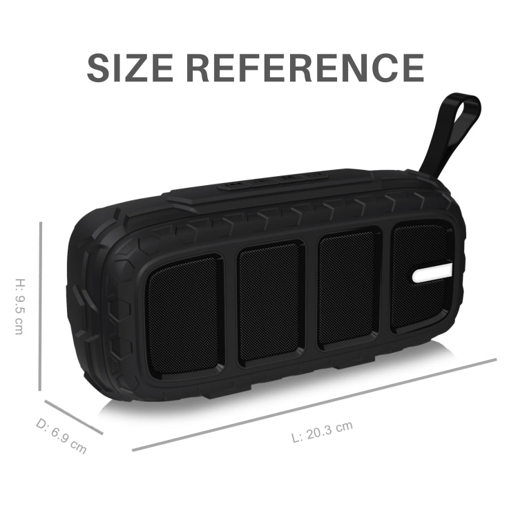 NewRixing NR-5018 Outdoor Portable Bluetooth Speaker, Support Hands-free Call / TF Card / FM / U Disk(Black+Red)