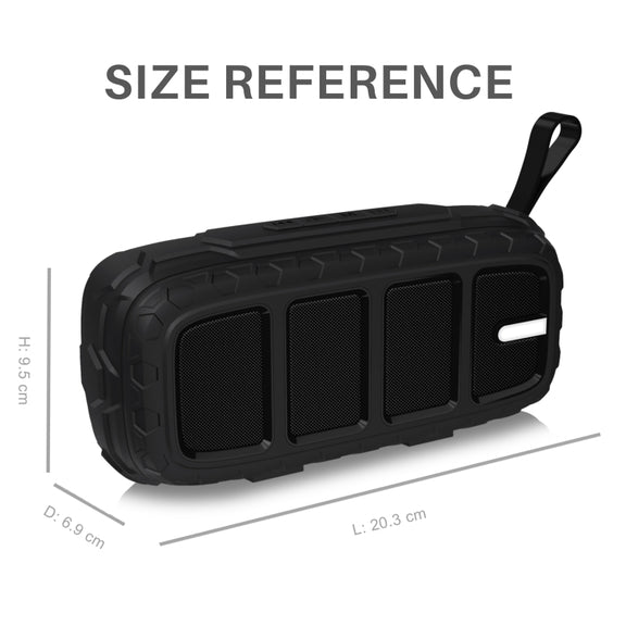 NewRixing NR-5018 Outdoor Portable Bluetooth Speaker, Support Hands-free Call / TF Card / FM / U Disk(Green+Yellow)